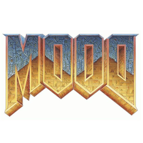 The DooM logo, reversed. MooD.