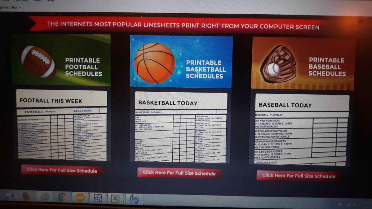 linesheettweets's tweet photo. PRINT FOOTBALL &amp; BASKETBALL LINESHEETS Uptated time changes!  https://t.co/N9J4R8c6Mr 
#sportsbetting #bettingsheets #linesheets #printableschedules #NFL #COLLEGEFOOTBALL https://t.co/sIX51px3lK