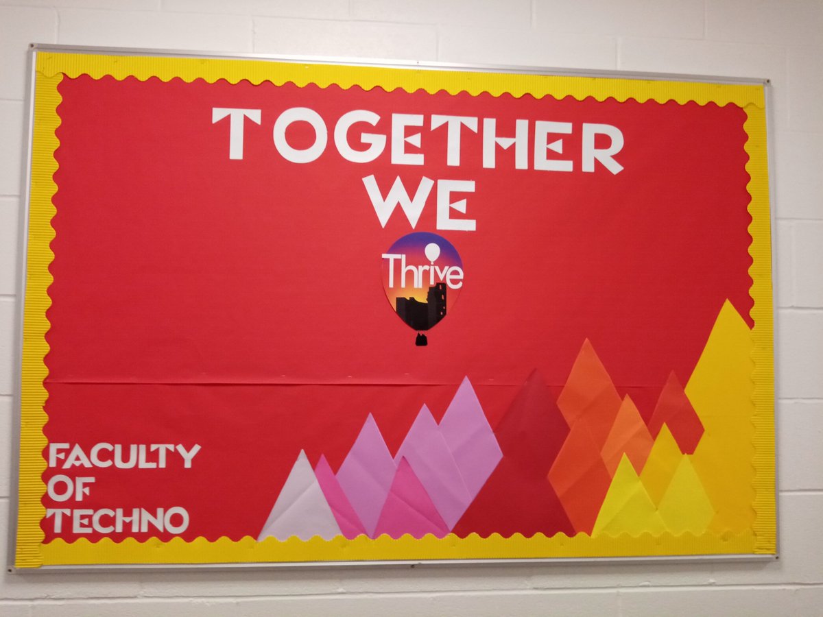 StrathavenTech's tweet photo. Busy creating our new 'Together We Thrive' board for the faculty. Watch this space...💜👀 https://t.co/MmIoA9rwSq