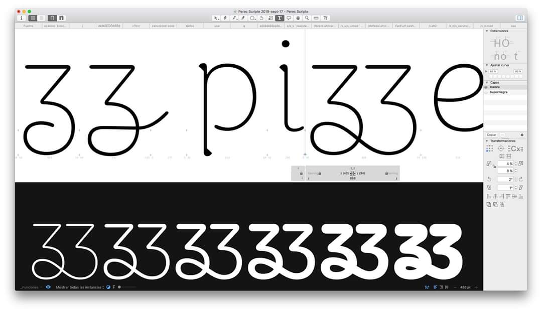 pampatype's tweet photo. Typography, writing with #mouldletters? Nowadays we seek to contradict it as much as possible... #PerecScripte #workinprogress https://t.co/g9GYP1kPIr