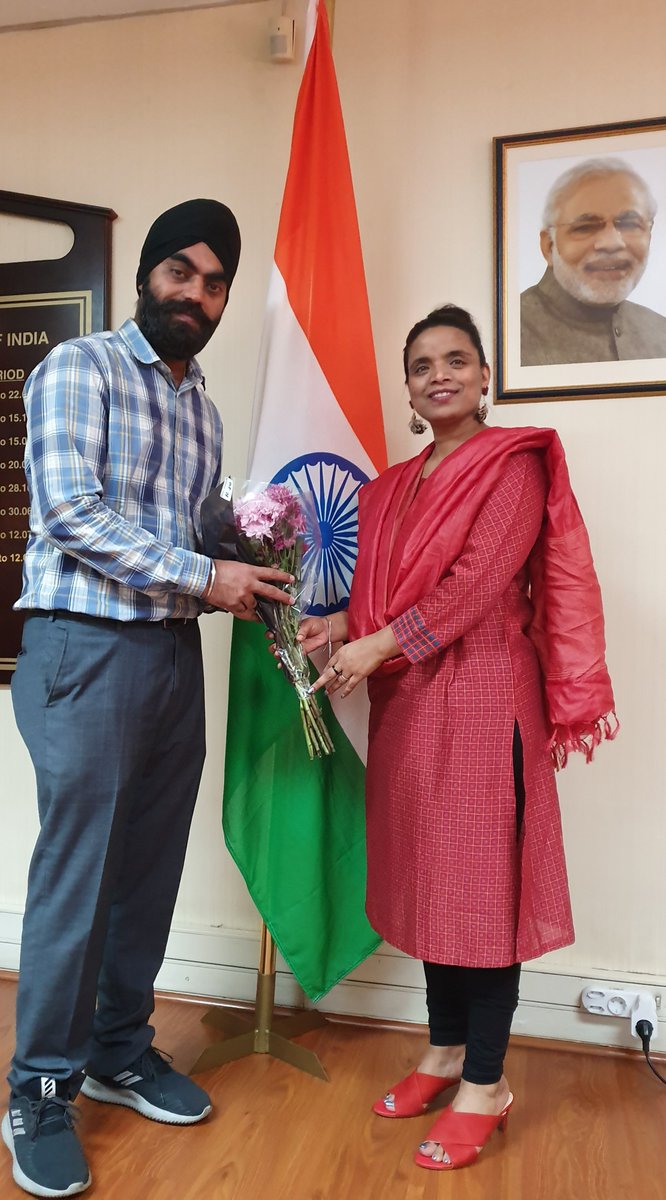 India in Johannesburg (@indiainjoburg) on Twitter photo <a href="/indiainjoburg/">India in Johannesburg</a> CG Ms. <a href="/Anjuranjan/">Anju Ranjan</a> today felicitated Mr. Balpreet Singh who represented the African Continent in the International Youth Sikh Conference held in New Delhi in connection with the celebrations of #550thbirthanniversary of Guru Nanak Devji. <a href="/550yrsGuruNanak/">550 Years of Guru Nanak Dev Ji</a> <a href="/indiainjoburg/">India in Johannesburg</a> CG Ms. <a href="/Anjuranjan/">Anju Ranjan</a> today felicitated Mr. Balpreet Singh who represented the African Continent in the International Youth Sikh Conference held in New Delhi in connection with the celebrations of #550thbirthanniversary of Guru Nanak Devji. <a href="/550yrsGuruNanak/">550 Years of Guru Nanak Dev Ji</a>