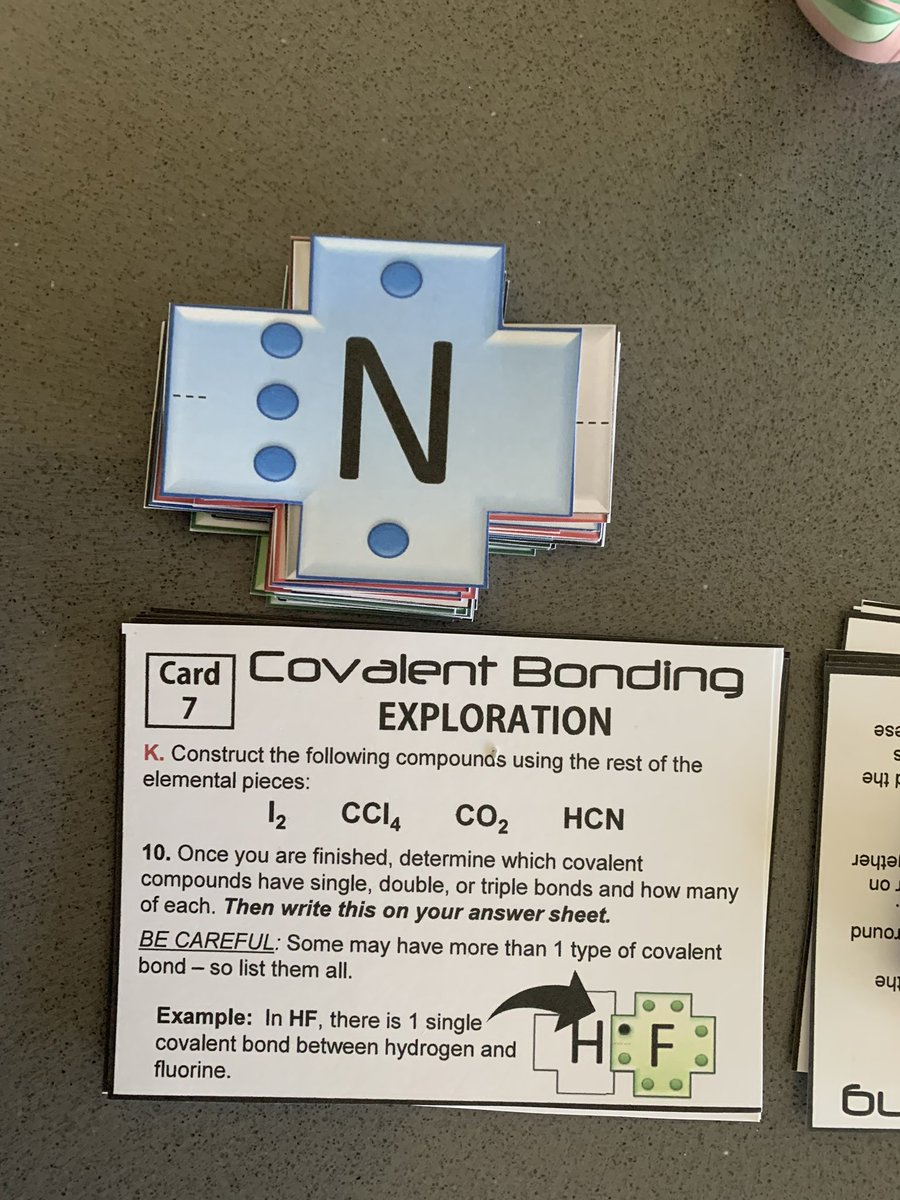Sometimes chemistry needs to be visualized. Students in PreAP Chemistry get the chance to practice with hands on special activities. #blendedlearning <a href="/saginawhstx/">Saginaw High School</a>