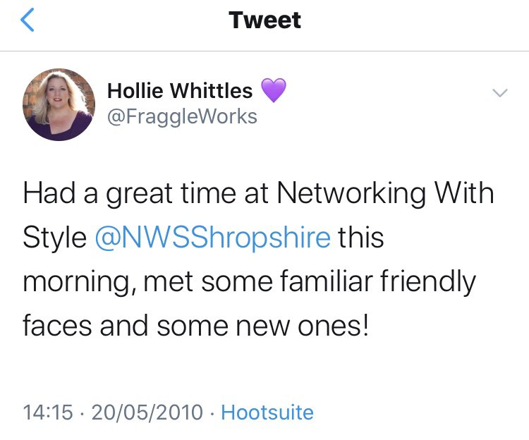 This is one of my first ever tweets about <a href="/NWSShropshire/">Network with Style</a> #NWSXmas 💜 met so many fab people through this group 😊