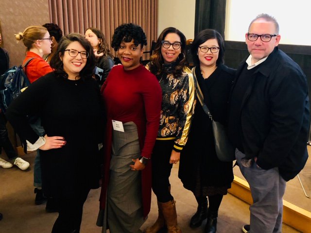 FieldFoundation's tweet photo. Kyra Kyles moderating "#FakeNews Ain’t New: How Media Organizations Run by People of Color Are Leading Charge on Building, Maintaining Audience Trust" at #PPPC19 with panelists Michelle Kanaar of @Borderless_Mag Jesus Del Toro of La Raza & Tiffany Walden of @TheTRiiBE https://t.co/1jxCMYMYcK