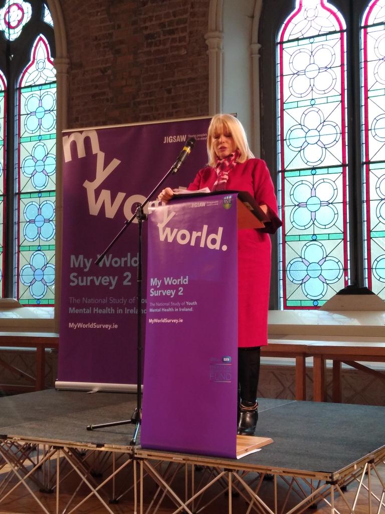 The #myworldsurvey 2 report was launched today by Minister @mitchelloconnor in <a href="/smockalley/">Smock Alley Theatre</a>. As #GuidanceCounsellors we are at the coalface of helping young people cope with #mentalhealth challenges but we need enough time and resources to allow us do what we are trained to do.