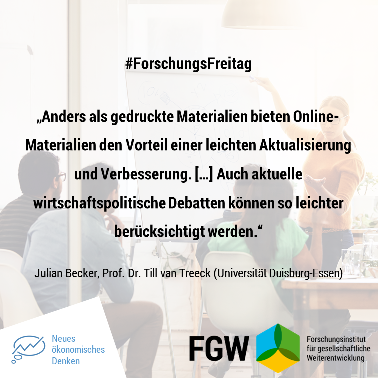 #ForschungsFreitag: In einem innovativen Projekt erstellen Julian Becker &amp; <a href="/tillvantreeck/">Till van Treeck</a>
 von der <a href="/sozialoekon_UDE/">Sozialökonomie_UDE</a> ein digitales Lehrmittel für Schulen im Bereich Wirtschaftspolitik, zusammen mit <a href="/iRightsmedia/">iRights.Media</a> fgw-nrw.de/studien/oekono…