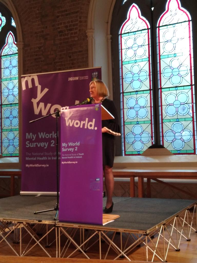 Stark findings in the #myworldsurvey report released today, presented by Prof. Barbara Dooley <a href="/UCDPsychology/">UCD Psychology</a>. We have work to do in addressing the most pressing issue of youth #mentalhealth. @mitchelloconnor <a href="/Education_Ire/">Department of Education and Youth</a> <a href="/JigsawYMH/">JigsawYMH</a>