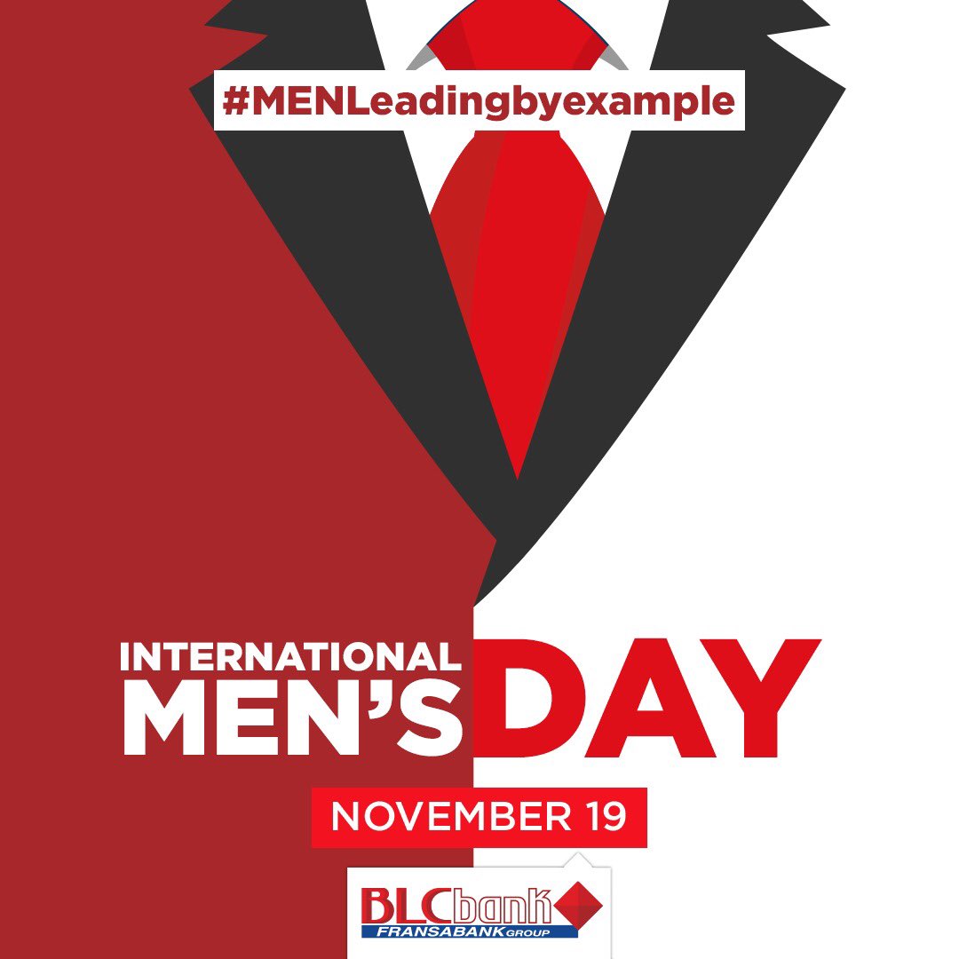 BLCBank's tweet photo. This year's International Menโs Day theme is #menleadingbyexample, marking a day to acknowledge the contribution of male role models, who positively influence their gender. https://t.co/VZk8ZnVppp