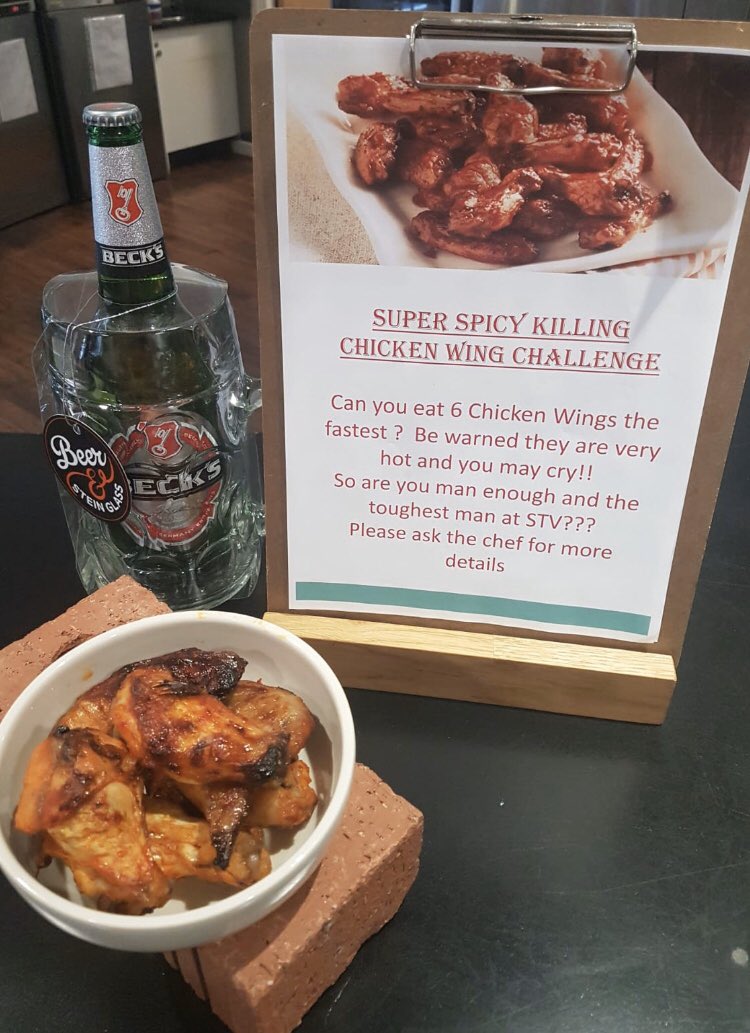 NStoreys's tweet image. International Men’s Day Man vs Food Challenge at STV Glasgow today! Well done to our fastest contestant Robbie for eating the Ghost Chilli dipped Chicken Wings in under 1 minute #spicy #Hawt #mensday #stv #manvsfood #chef #foodies #welovethisbusiness @lynnywinny_lynn @FStoreys