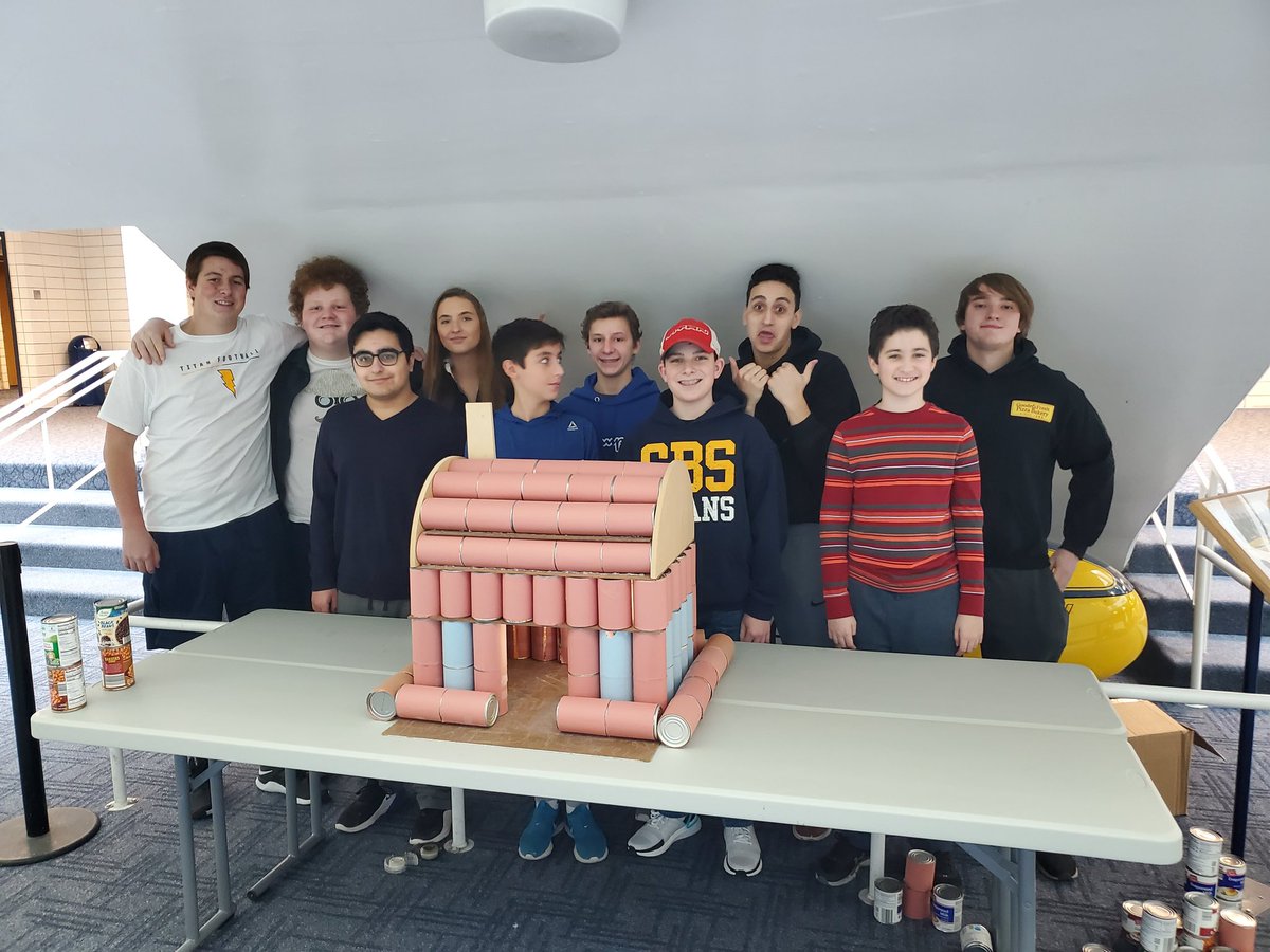 Justin_Zummo's tweet image. Yesterday my Gold 2 PLTW Intro to Engineering class built their CANstruction designs for this year&apos;s food drive! We have the Krusty Krab, Doofenshmirtz Tower and a Chicago Style Hot Dog. I&apos;m a little biased but I think they turned out great! #gbsnow #gbsengineering #canstruction