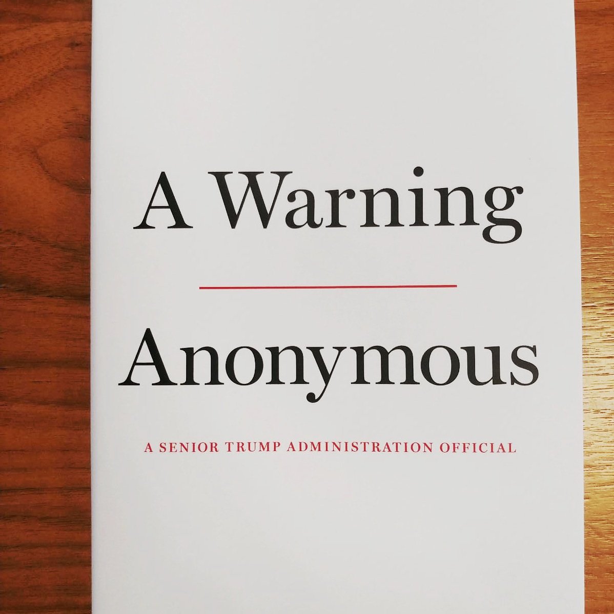 YSUBookstore's tweet image. New Title Tuesday! "A Warning" just came out today and we have it in stock. #awarning #anonymous #insider #newrelease