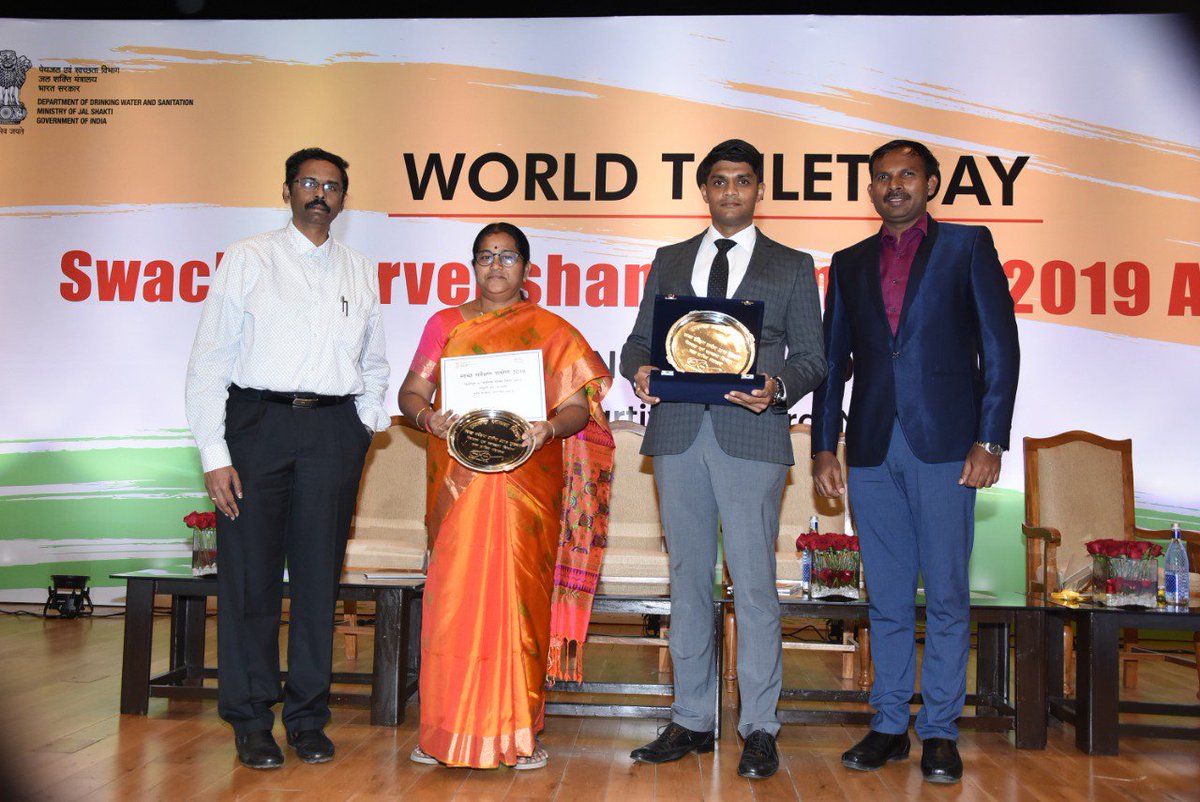 CollectorTuty's tweet photo. #SwachhSurvekshanGrameen #SSG2019 #Tuticorin district stood 2nd in south zone in the Annual Sanitation survey conducted by Department of Drinking water &amp;Sanitation. Got the award for the 2nd time in a row. Dedicated to all RD staff of district @TNSanitation @swachhbharat https://t.co/DxMBtH07aV