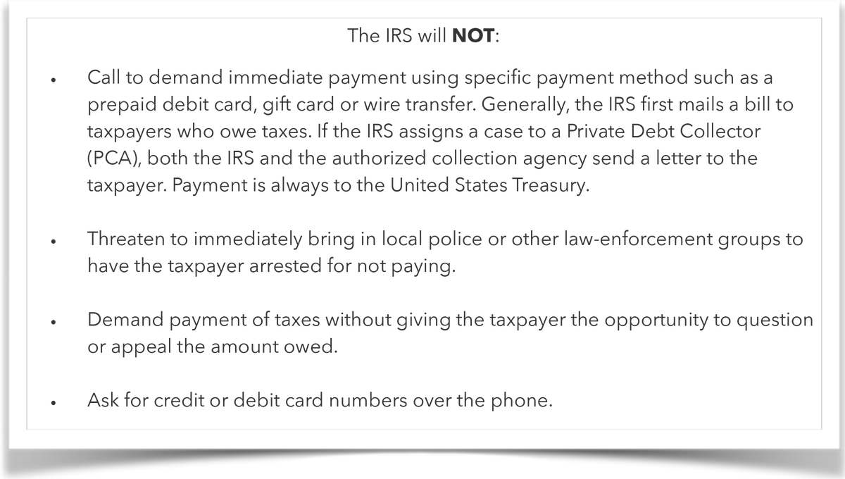 FAUForensic's tweet photo. Be vigilant on the phone! Fraudsters attempt to impersonate the IRS to obtain your tax return information. Scammers can even spoof the caller ID so it looks like the call is coming from the IRS offices. #FraudWeek #SOAEP #ForensicAccounting @TheACFE https://t.co/LQdkoa6gTR