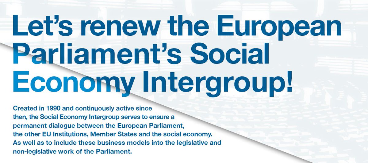 🔴Tomorrow is a big day for the renewal of the #SocialEconomyIntergroup

➡️Event with MEPs👉@toiapatrizia @aliciahoms @jordi_canyas @LeopoldoLopezG @ManonAubryFr @Pierre_Ka @MonicaSemedoLux
 
#CrossPartyCooperation #DecentJobs #Inclusion #Entrepreneurship➡️drive.google.com/file/d/1tkRR_G…