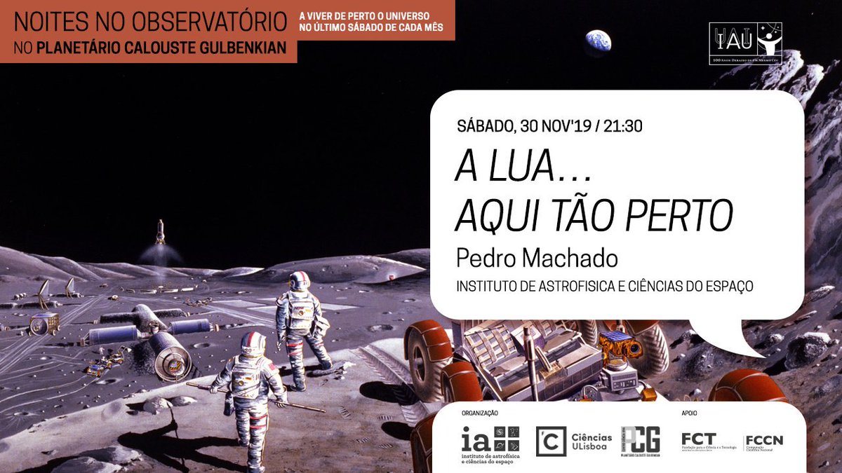 Venha conhecer o passado da fiel companheira da Terra, a Lua, que também faz parte do nosso futuro, nas #NoitesNoObservatório de novembro, com Pedro Machado do <a href="/IAstroPT/">IAstro</a> e <a href="/FC_UL/">eChanges fc.ul.pt</a>.
divulgacao.iastro.pt/pt/evento/1589…

#IAU100
