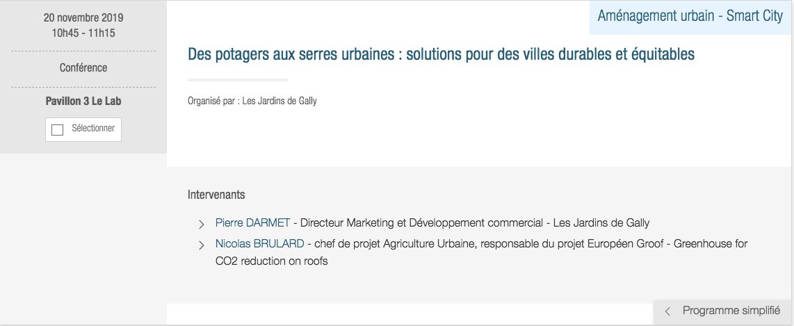 1⃣[#Événement] Ne manquez pas cette conférence de <a href="/Pierredarmet/">Pierre Darmet</a> et <a href="/nbrulard/">Nicolas Brulard</a> ce mercredi 20 novembre à 10h45 lors du Congrès des maires ! <a href="/l_amf/">AMF | Association des maires de France</a> <a href="/JardinsdeGally/">Les Jardins de Gally</a> <a href="/AgroParisTech/">AgroParisTech</a> 🌳✅#VilleNature #DéveloppementDurable #Jardin #Ecologie ➡️bit.ly/2Xxtg4v