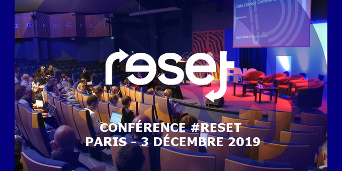 Conférence #RESET2019
rdv le 3 décembre <a href="/leboncoin/">leboncoin</a> 
Une action convergente &amp; mobilisatrice autour du numérique que nous souhaitons pour demain ! #RESET
Au programme Keynotes,
Masterclasses, Atelier de Fabrique de coalitions,
Agora 
fing.org/?page=evenemen…