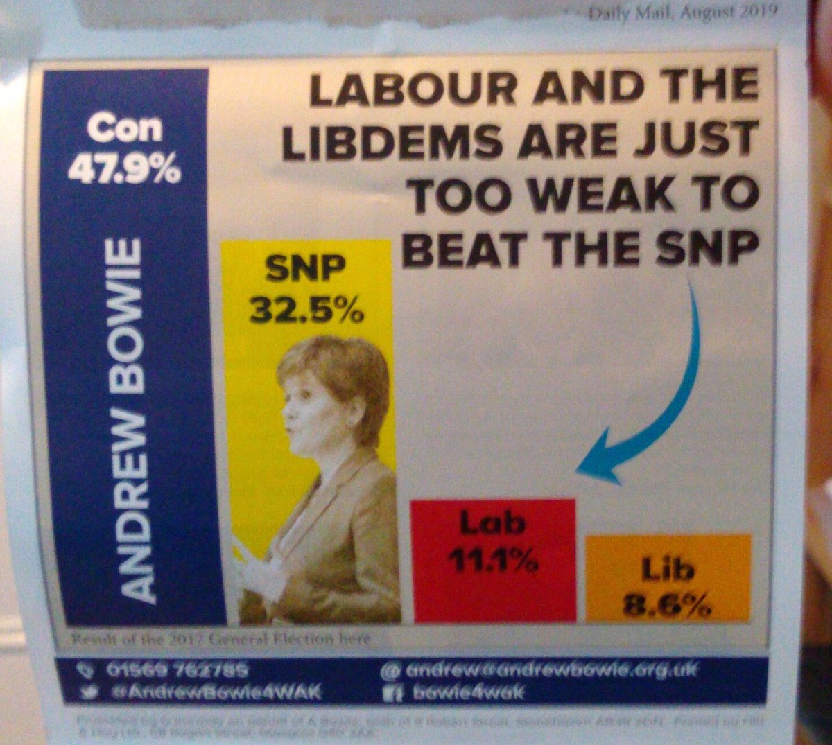 Puggy82's tweet photo. @JohnRWaddell Through the door just now. Further to my tweet yesterday, very little from the LDs has countered this view. I hear people repeating it a lot; people who may otherwise vote LD. https://t.co/YRpef8qAV3