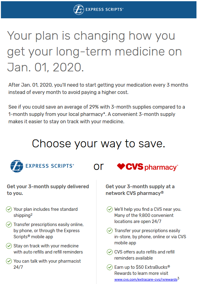 bill_e_ghote's tweet photo. This is not managed care, this is thinly veiled extortion, especially when a particular prescription is month by month with constant evaluation and not "long-term" in nature, yet @ExpressScripts will view it as long-term and jack up my rates, I expect. https://t.co/eddMq3hnqM
