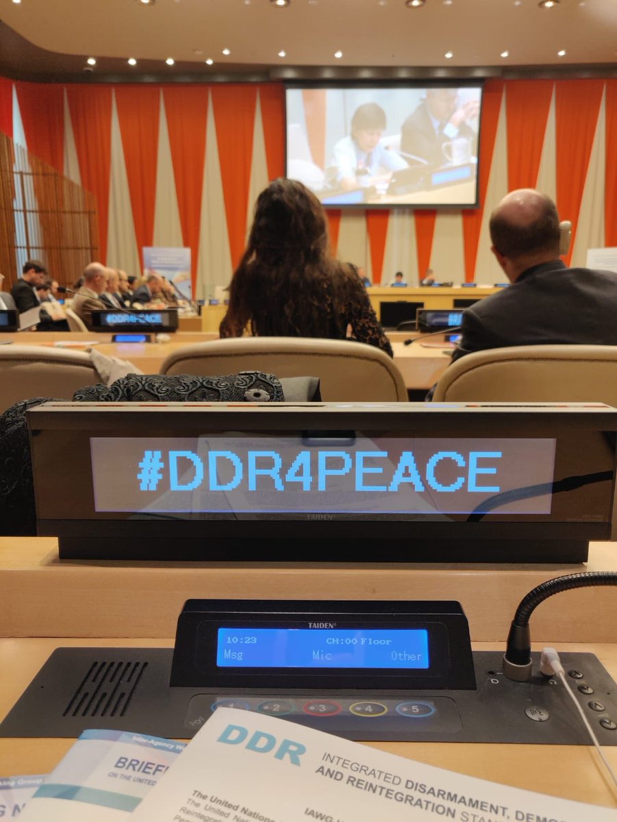 MelladoEr's tweet photo. Finally arrived at the official launch of the revised Integrated DDR Standards (IDDRS), a key milestone in a process supported by @FBAFolke since 2017
#DDR4Peace https://t.co/LwF1HvYa35