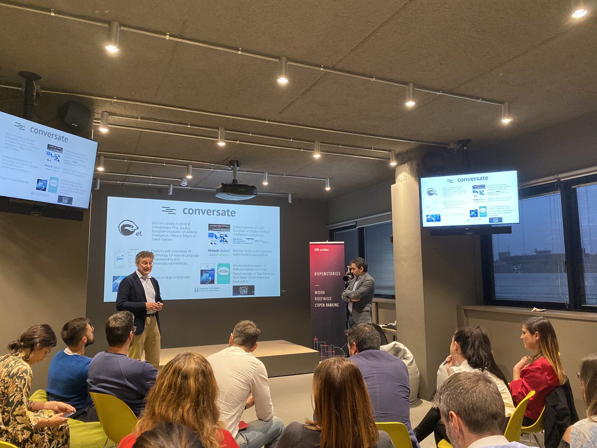Da Londra, a Milano, fino a #Openstories. La prima startup di oggi è <a href="/conversate_eu/">conversate</a> che porta l’intelligenza artificiale nelle grandi aziende.
Ce ne parla il suo CEO <a href="/alevitale/">Alessandro Vitale</a>