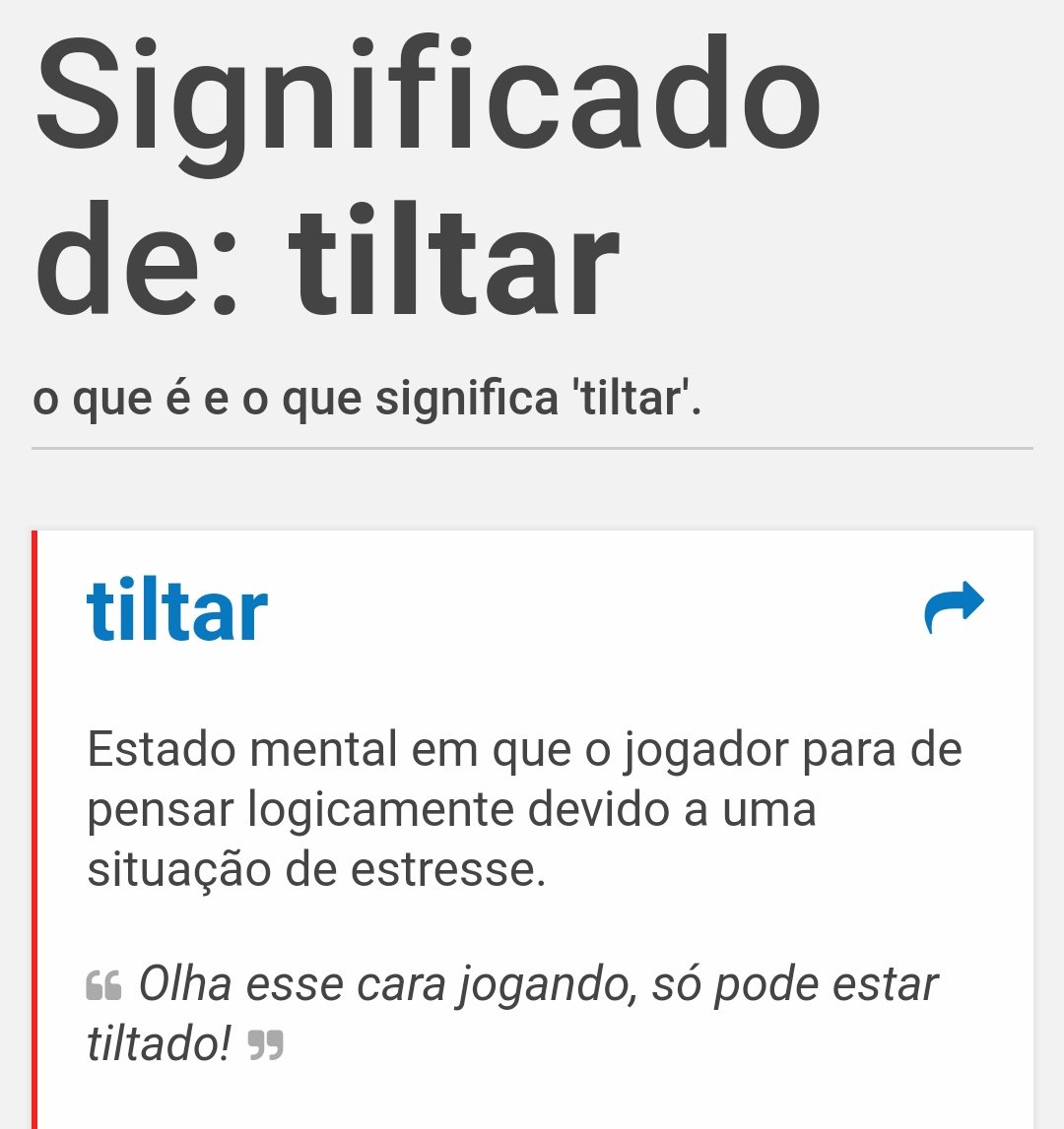 O que é estar tiltado ? 