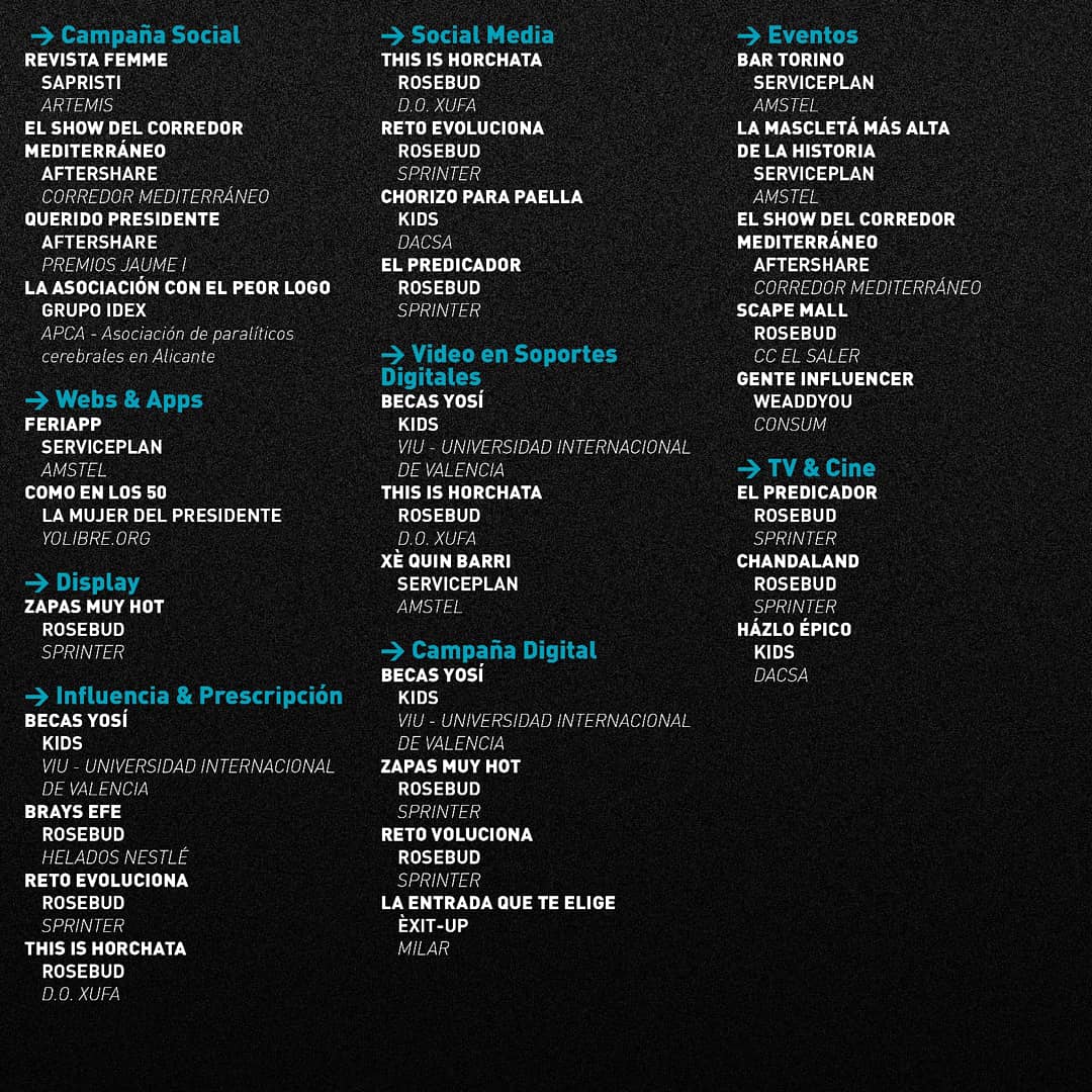 lallunafestival's tweet photo. Shortlist Categorías Creativas #LaLluna2019. Mañana en @La_Rambleta el resultado. 
Suerte a todxs 🥰
Qué nivel el de la industria creativa valenciana ✊🚀🌑 @comunitad https://t.co/2OkoXp6ubQ