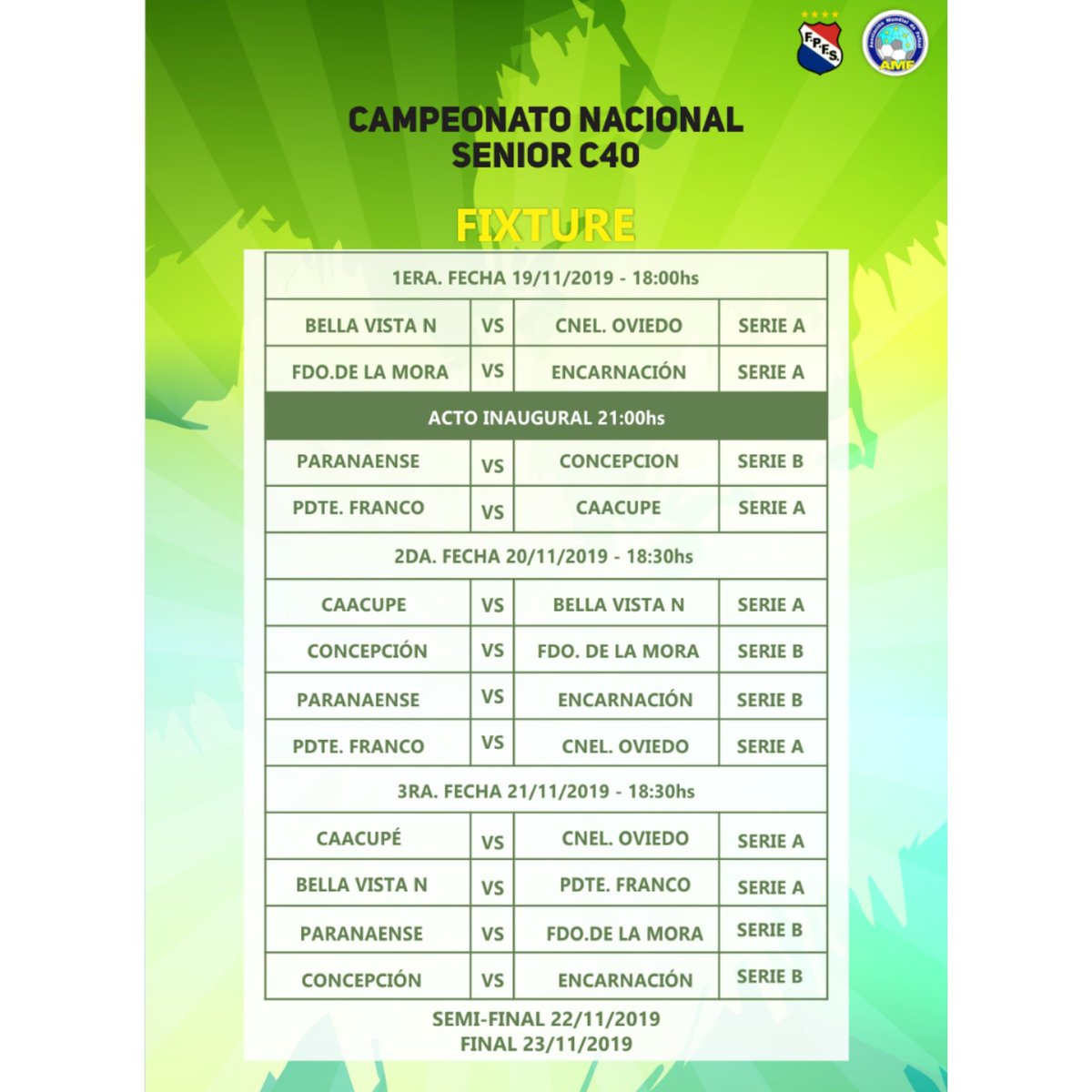 fpfs_py's tweet image. Arranca la lucha por el podio "Campeonato Nacional C40-Ciudad del Este 2019"
#futboldesalon #paraguay #c40