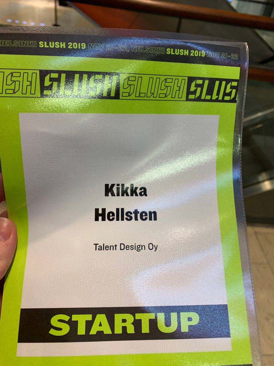 HellstenKikka's tweet image. C&apos;mon guys, how cool is this! #slush19 #startup #talentdesign
