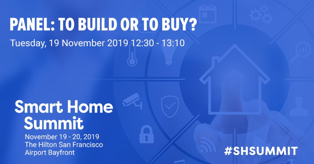 AppliedEvents's tweet photo. Live now we have the keynote panel session “To build or to buy?” with @StrategyAC, @bluesalveteam, @Yonomi and @zigbeealliance. See the full day one agenda here → https://t.co/oliHfdJBLI #SHSUMMIT https://t.co/dDnJlnrSeO