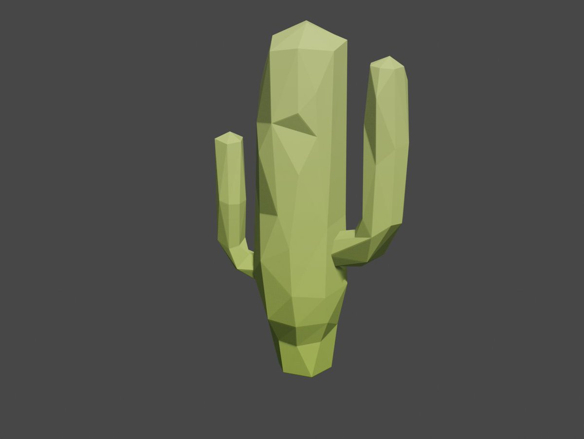 Congorochox's tweet image. Having more fun with #lowpoly and a Cactus #blender3D #blenderlearning