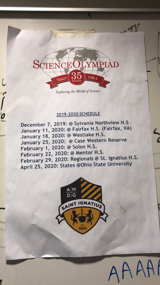 SIHSSciOly's tweet image. Schedule is set. Another exciting season ahead for the SciOlyCats. #TEAMSTEM