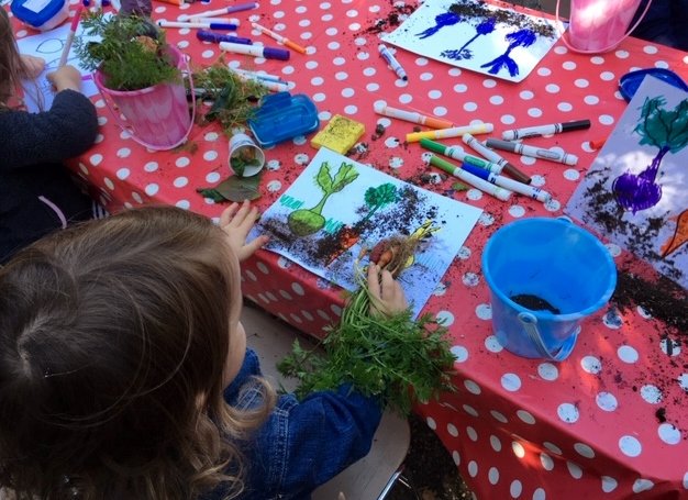 Gardenshf's tweet photo. It was a wonderful year with Nature Explorers! For our last class today we played in the garden and tasted vegetables! What would your explorer like to learn about next year? We will start up again in March! https://t.co/V31EnLsX5F https://t.co/cHh5Bci2Jz