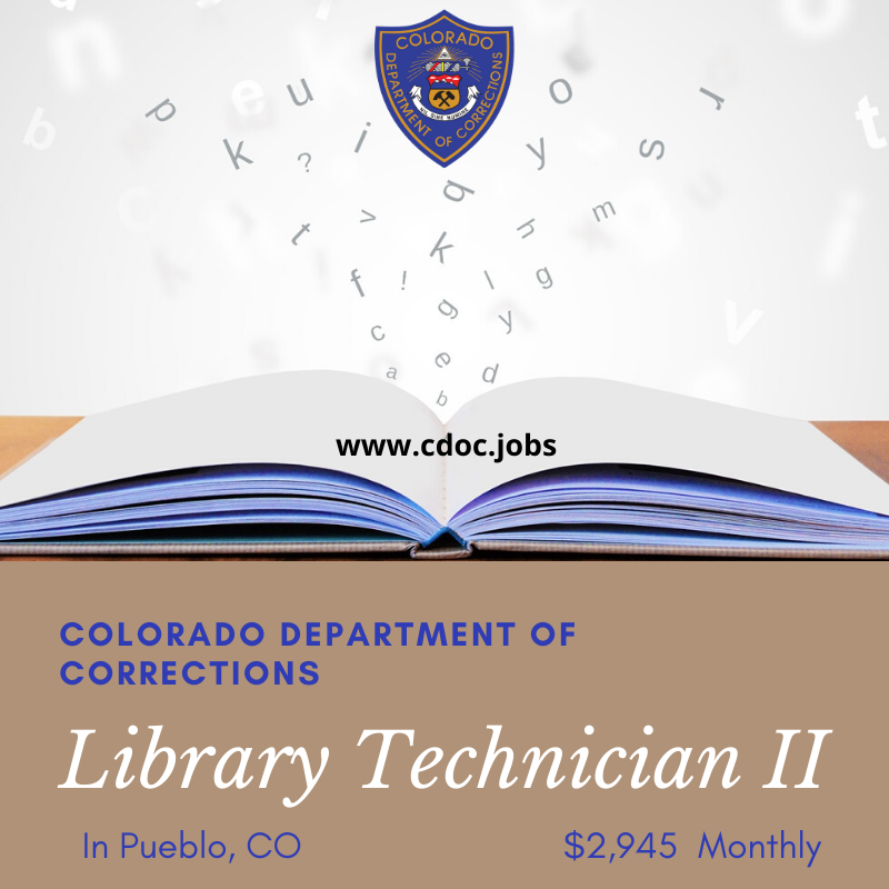 ColoradoDOCJobs's tweet image. cdoc.jobs #Library #LibraryTechnician #LibraryTech #Books