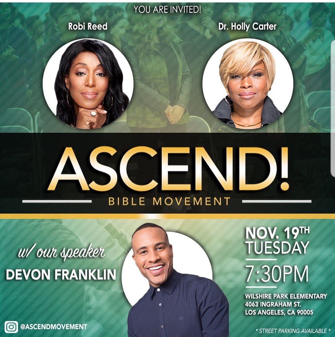 DeVonFranklin's tweet photo. TONIGHT!! Join me at #AscendBibleMovement - you don't want to miss this!! I'll see you at 7:30PM!! @ascendmovement https://t.co/O9OuNot1T0