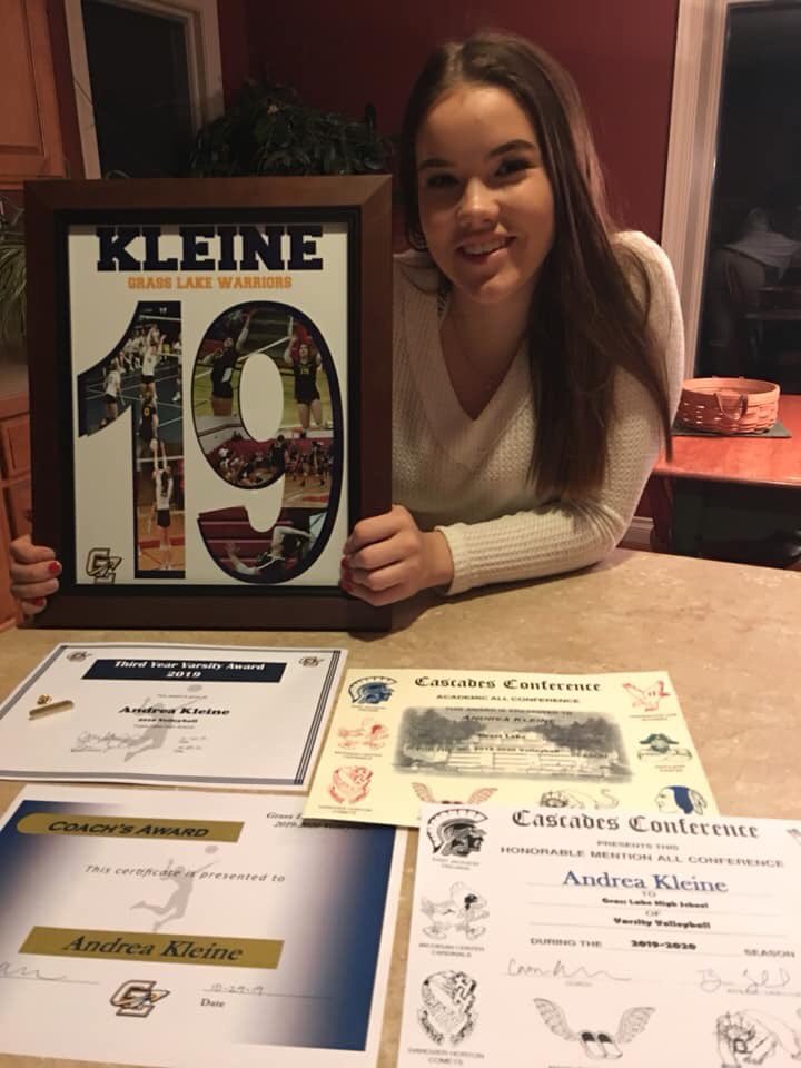Great job to Andrea Kleine, our 17U setter on her season...Academic all conference, honorable mention all conference and coach’s choice award.