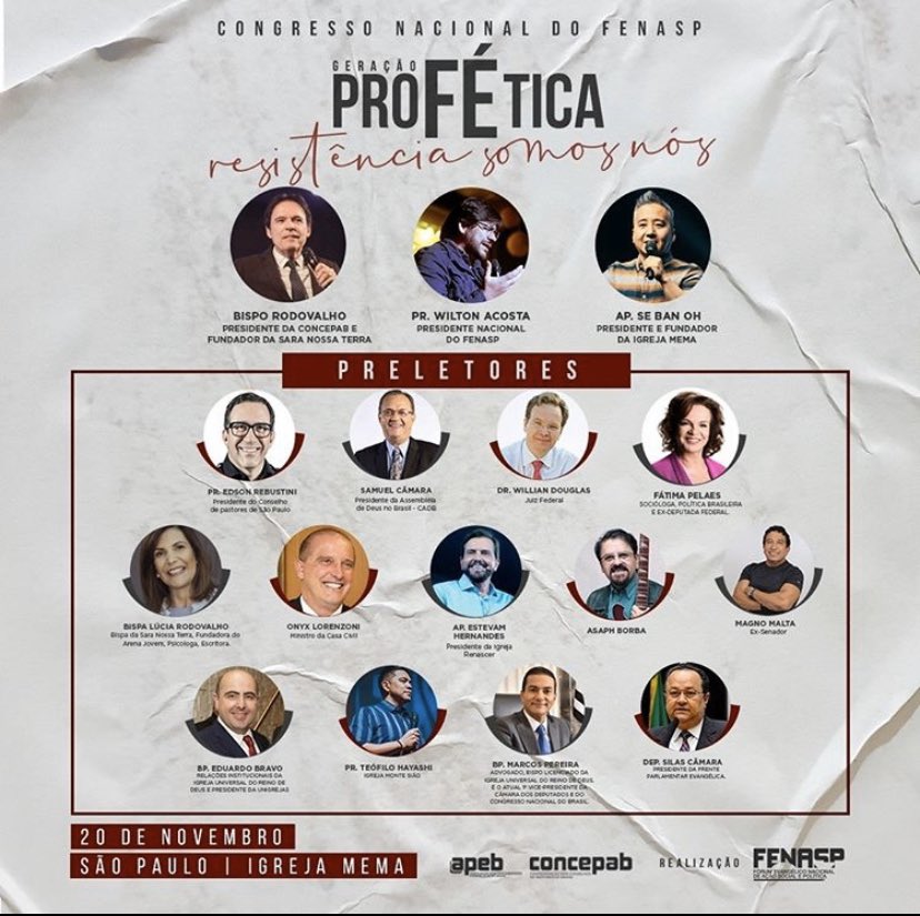 BispoRodovalho's tweet photo. Resistência somos nós! Espero por vocês no nosso Congresso Nacional do #FENASP com o tema: Geração Profética. Aprenda a fazer política profética!
Faça a sua inscrição pelo site: https://t.co/DKc3QTqzjj https://t.co/Pw0dSm1YYV