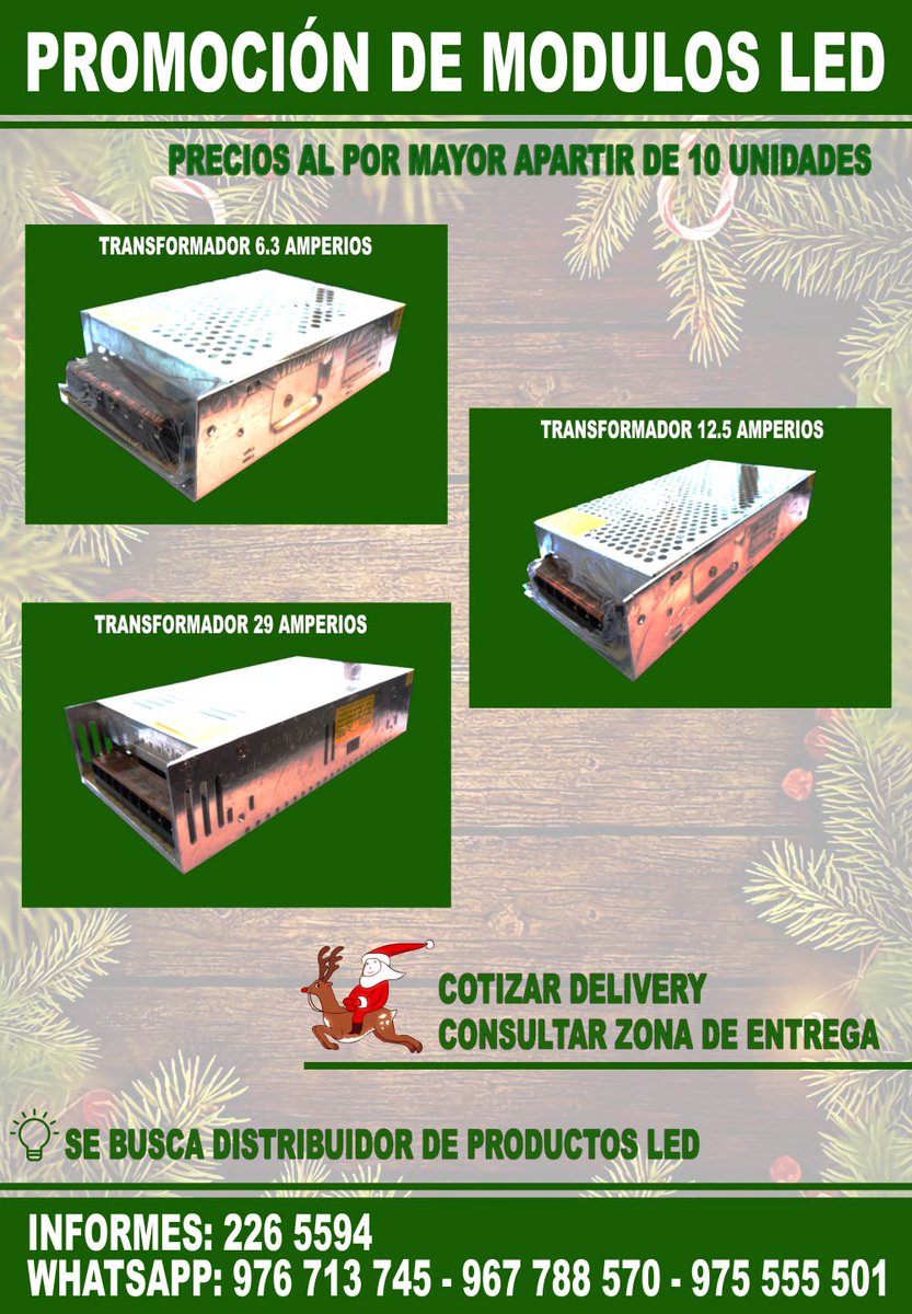 TLEDPERU's tweet photo. 💡☺️Promoción en Transformadores LED ☺️💡

Solicita tu pedido y pregunta por nuestras ofertas y promociones de nuestros productos😎

Para mayor información comunícate al:
☎️Tel. (01) 226-5594 / WhatsApp: 975 555 501 / 967 788 570 / 976 713 745 https://t.co/ttYrLWdo8v