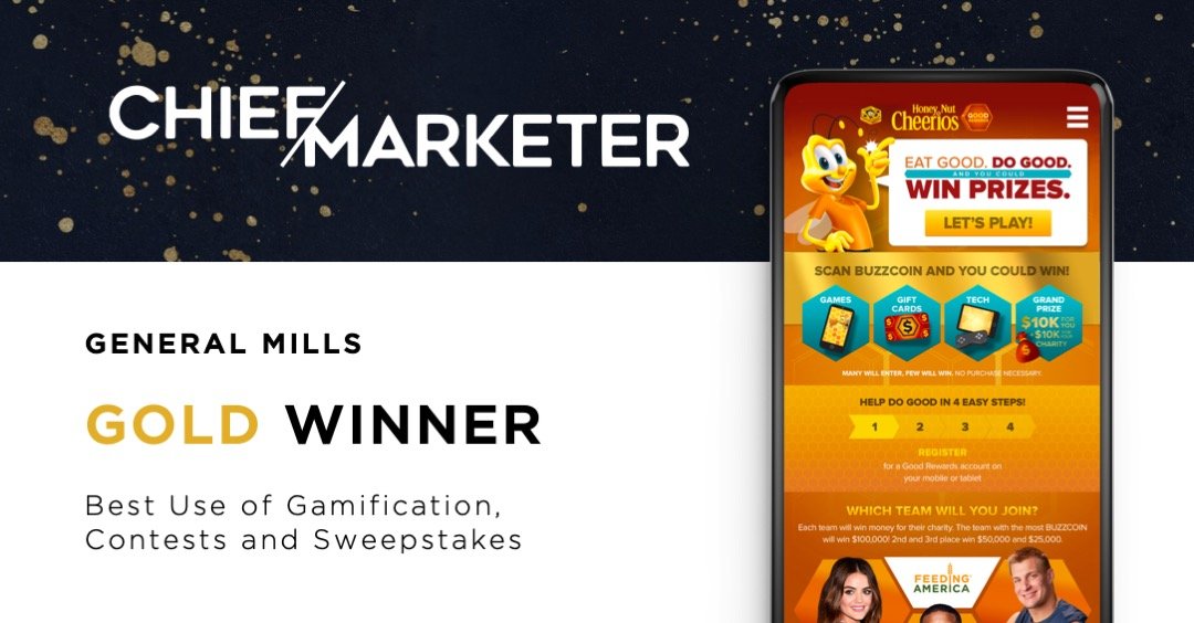 #major #congrats to <a href="/GeneralMills/">General Mills</a> for winning GOLD in the <a href="/chief_marketer/">Chief Marketer</a> 2019 PRO Awards for #best use of #gamification!