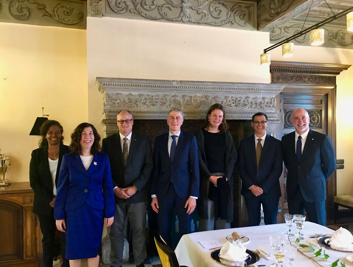 Davidatwp's tweet photo. What a pleasure to represent @WorkplacePride at the @canadaembassy to the Netherlands at Ambassador Helfand's residence today with @patrickborbey President of the Canadian Public Service Commission, reps of the NL Government including Interim Director @MarcAllessie of @MinBZK ! https://t.co/djBX9nfEUu