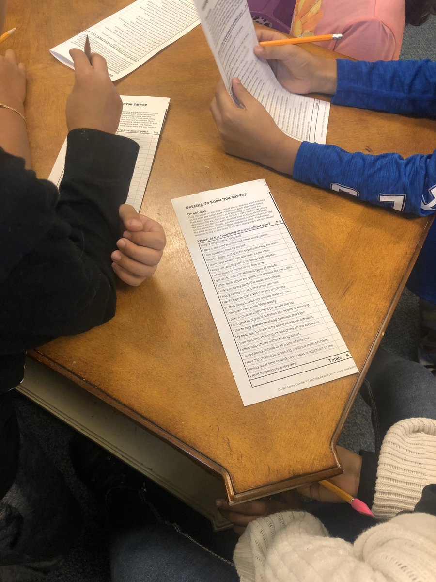 NPSGifted's tweet image. On to Brookside Elementary, where third grade students are engaged in learning about their strengths, talents, and learning profiles as part of our identity theme @Tolerance_org #multipleintelligences #strengthbasedlearning @Yloves1