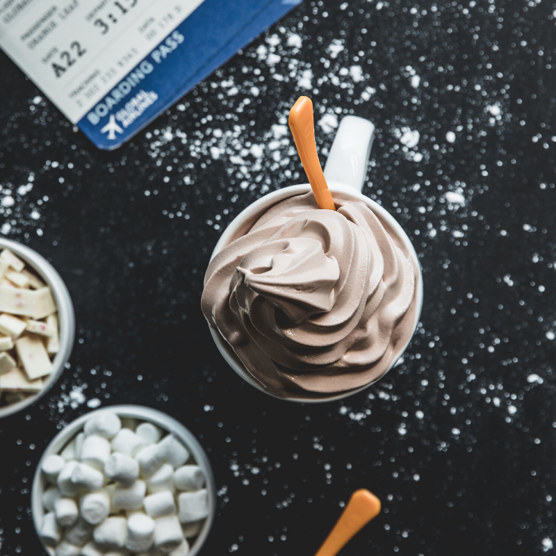 Cozy up this winter at Orange Leaf with a cup of our new Peppermint Hot Cocoa Froyo made with Ghirardelli®.

We're also giving away a trip to Ghirardelli® Square in San Francisco to one lucky pair. Visit orangeleafyogurt.com/sanfran to learn how to enter. Terms and conditions apply.