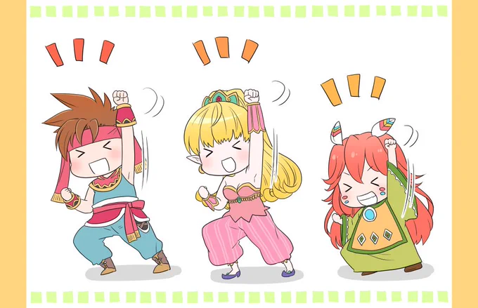 クリア記念に、プレイし始めの頃に描いたやつまとめ上げしますね?
一度間開いたけど、やる時はほとんど1日やる感じで駆け抜けたので、体感では4～5日でクリアしたような気がします。うう…また3人に会いたい…じわじわロスがきてる…? 