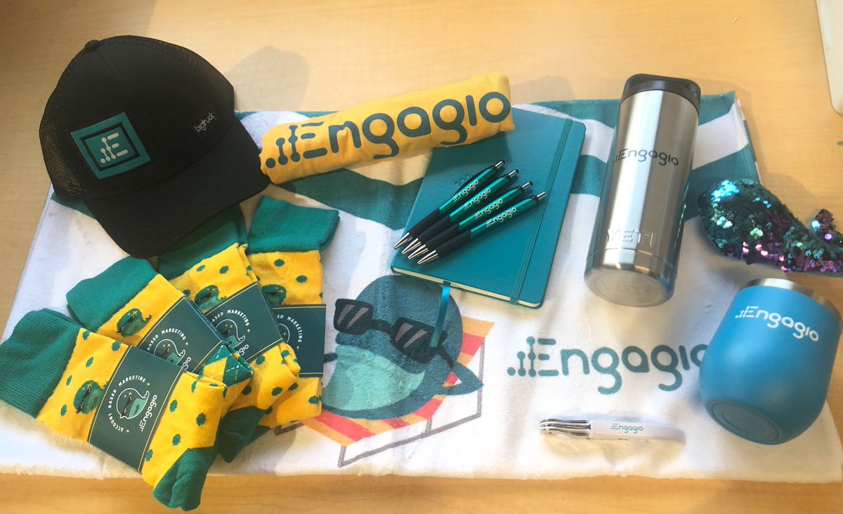 Engagio's tweet photo. Get in on the swag action! We've teamed up with @SendosoHQ to provide you with the ultimate #Dreamforce2019 swag pack! There's one winner every day at Dreamforce, will you be one of them?
Test your luck๐ and enter to win our #SWAGFORCE ๐ https://t.co/RMR0v0CH8V #DF19 https://t.co/1b98kLxJ44