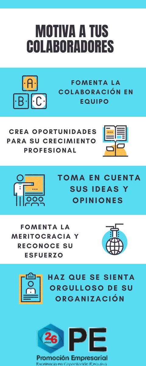 capacitatemx's tweet photo. Ustedes, ¿cómo motivan a su personal? 
Aquí les dejamos unos pequeños TIPS 

#Motivación #Organizaciónpositiva #Liderazgopositivo https://t.co/lWXDrcj7rs