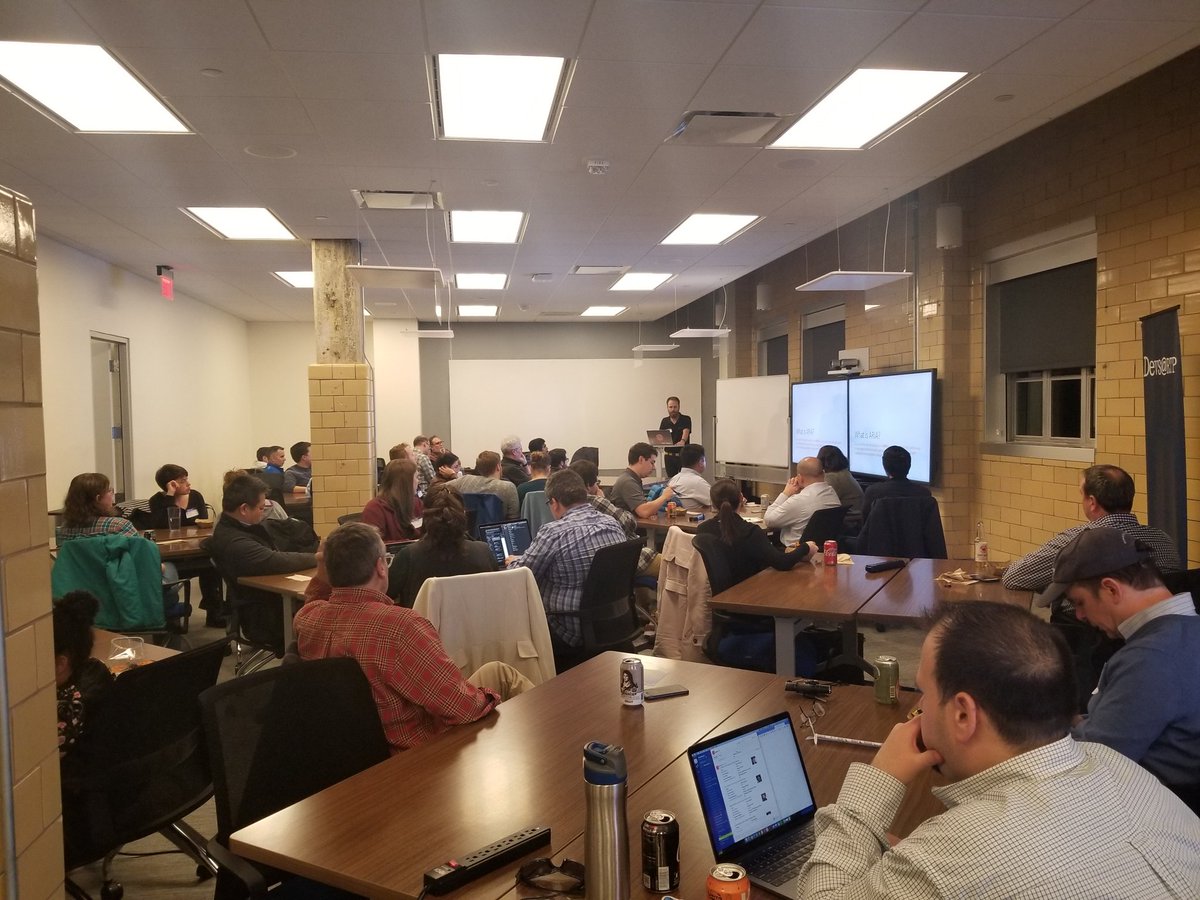 MariaLamardo's tweet photo. Awesome event from @DevsRTP and @TriangleA11y last night!

Thanks to our sponsors for making this possible @nutanix, @VueSchool_io, @pendoio!!! https://t.co/Z1TWXqwRdJ