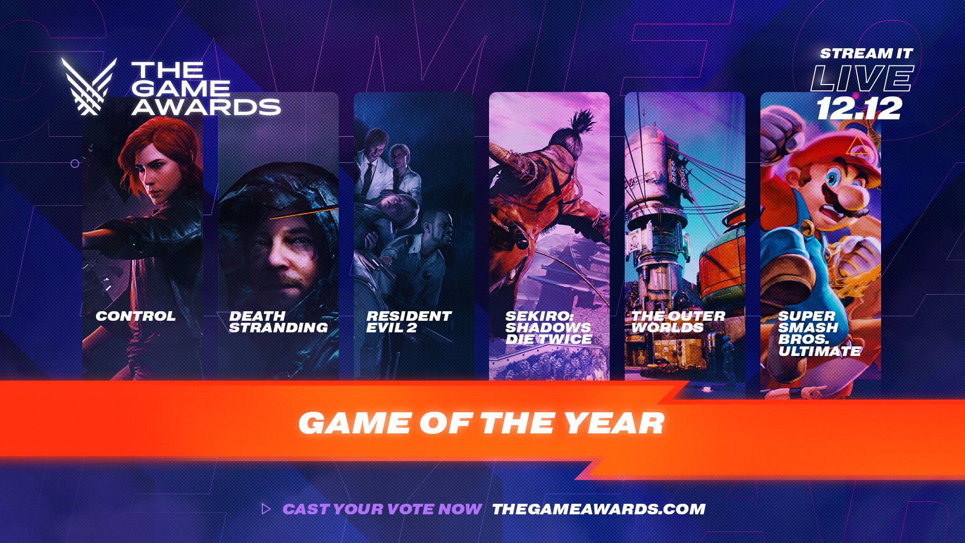 Geoff Keighley on X: Your six nominees for #TheGameAwards Game of The Year  are: 🗳Vote on Google:  🗳Vote:    / X