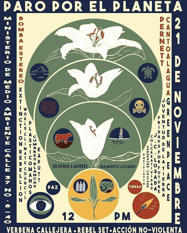 PernettHumberto's tweet image. #21N frente al ministerio del Medio ambiente, junto a @bombaestereo #climatestrike #yomarchoenpaz #dequemehablasviejo #LaMusicaResiste los esperamos. Somos #simbolodepaz