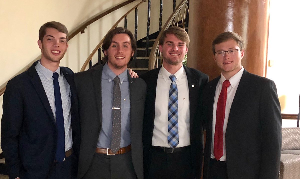 Congratulations to A.J. Blaylock, Josh Ingram, Chael Williams, and Sam Sumrall for being initiated into Order of Omega, which is the largest and most prestigious Greek Honor Society!