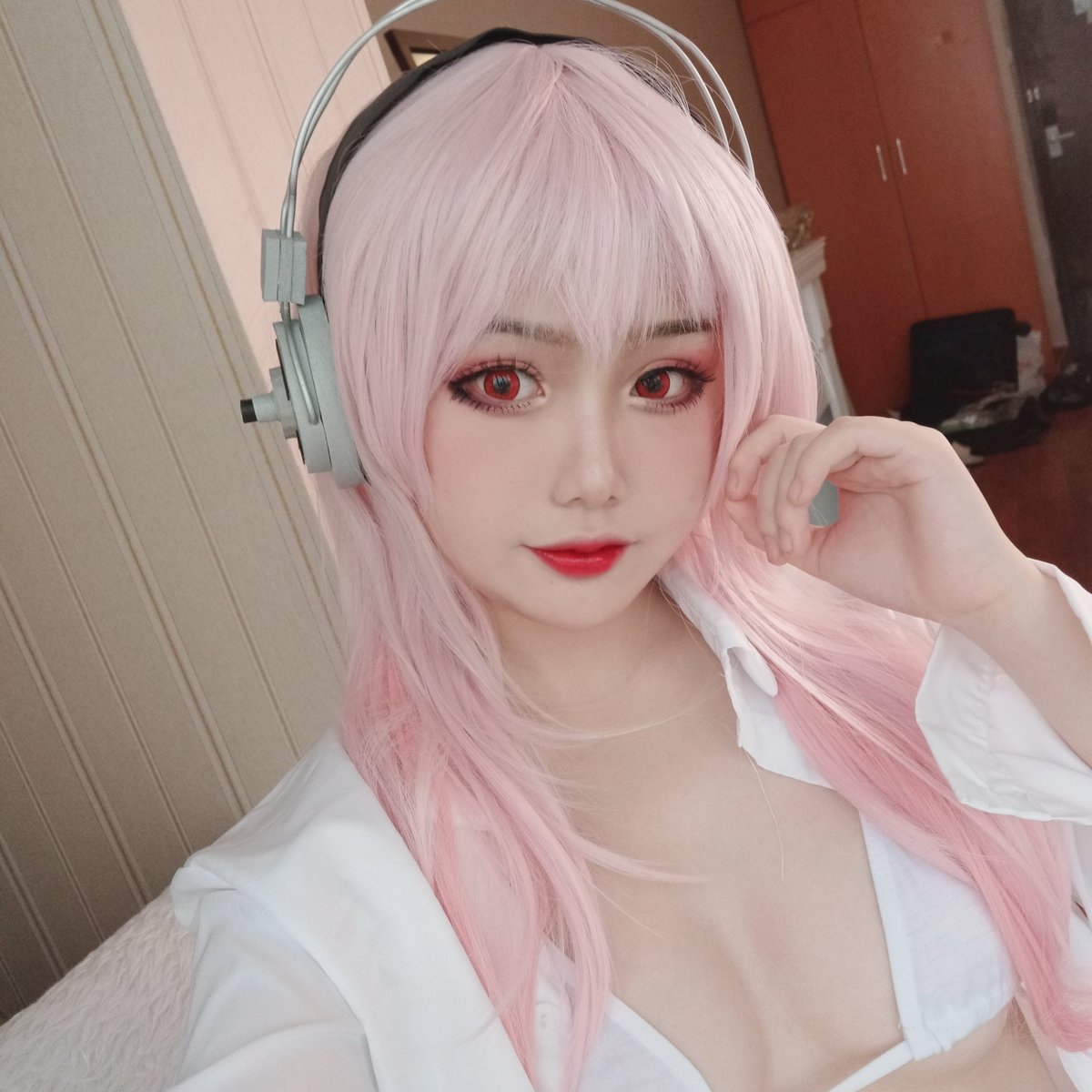 #超级索尼子 #二次元 #cosplay #内衣 不要一直盯着人家看啦～ https://t.co/YMkxEdN2yU